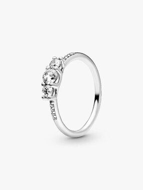 Pandora Clear Three-Stone Ring